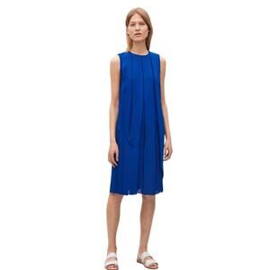 COS Sleeveless Pleat Dress in Royal Blue Size 4
